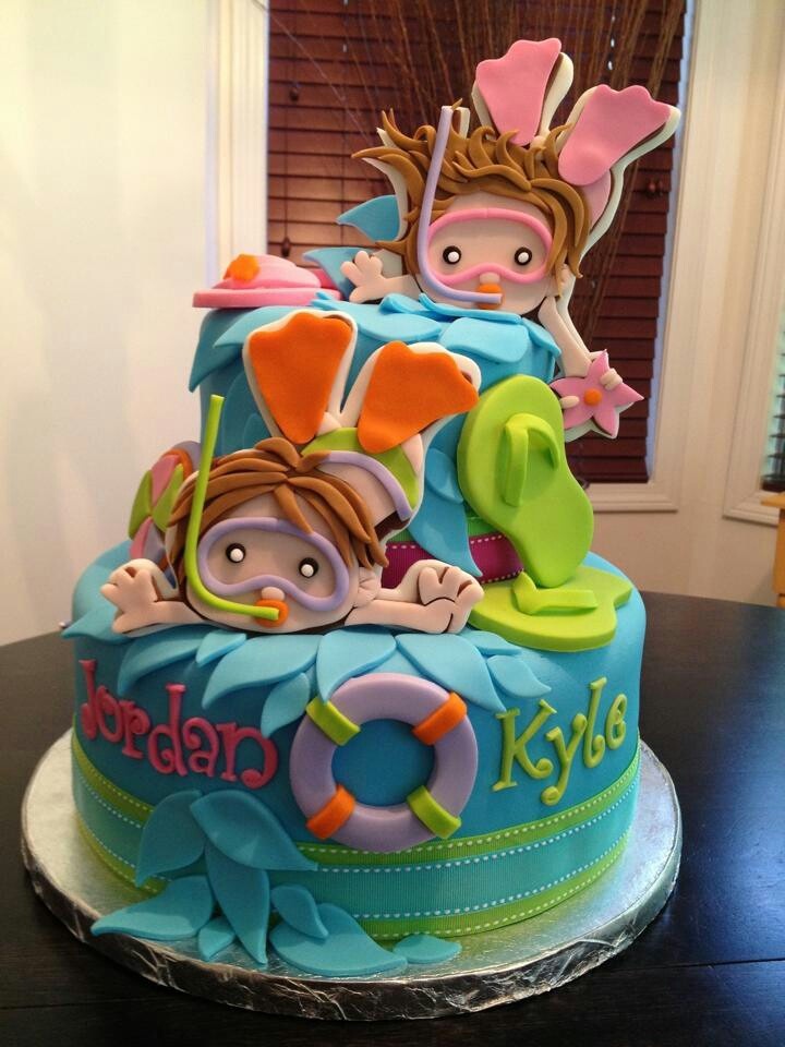 Pool Party Cake