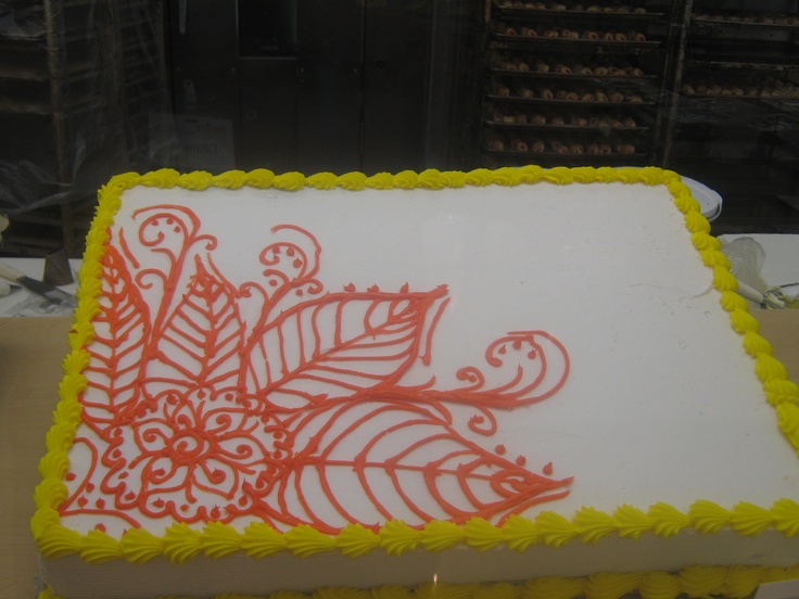 Sheet Cake with Orange Flowers Sheet Cake with Orange Flowers