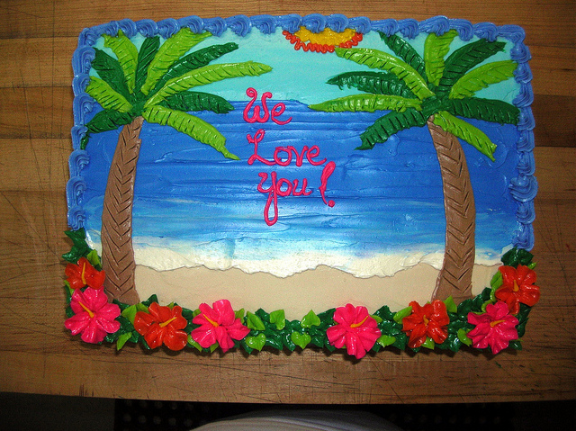 Sheet Cakes with Palm Trees Sheet Cakes with Palm Trees