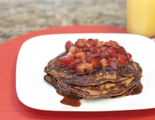 Strawberry Pancakes with Nutella Strawberry Pancakes with Nutella