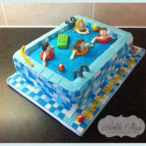 Swimming Pool Birthday Cake