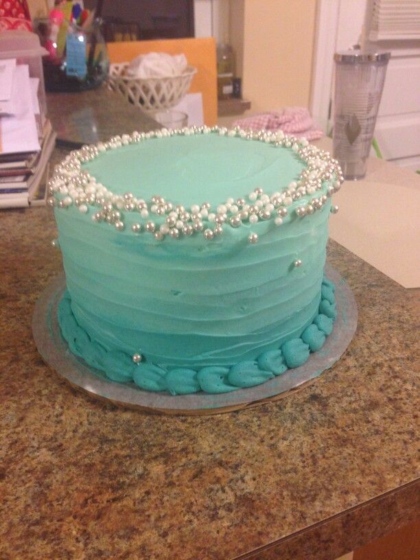 Teal Birthday Cake Teal Birthday Cake