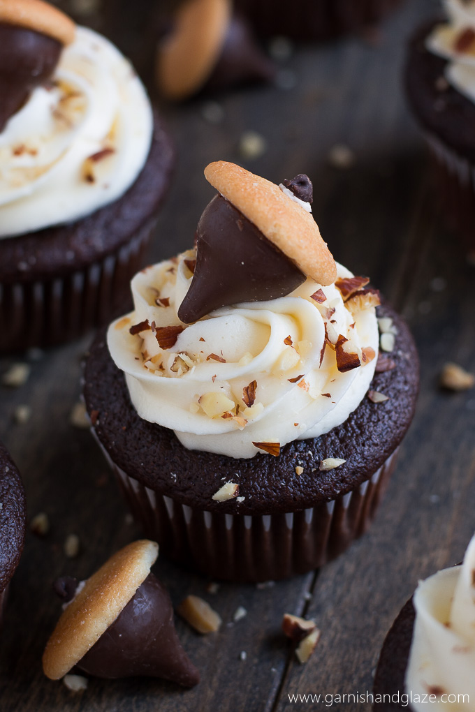 Thanksgiving Acorn Cupcake