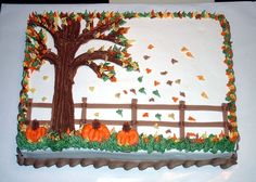 Fall Sheet Cake Decorating Ideas Fall Sheet Cake Decorating Ideas