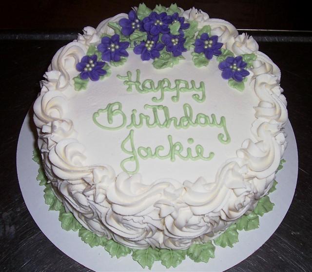 Happy Birthday Jackie Cake and Flowers Happy Birthday Jackie Cake and Flowers