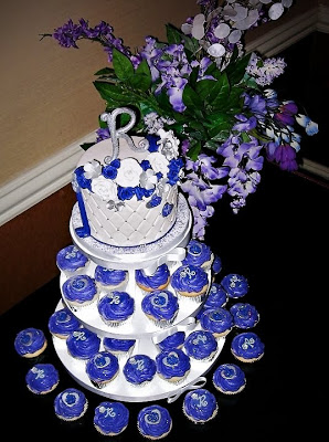 Purple and Silver Bridal Shower Cupcakes Purple and Silver Bridal Shower Cupcakes