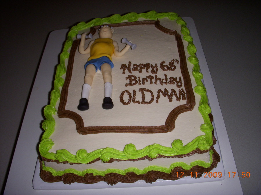 Old Man Happy Birthday Cake