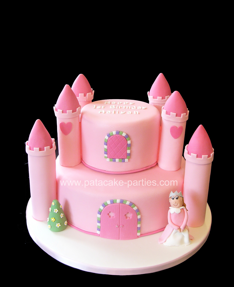 Pink Castle Birthday Cake