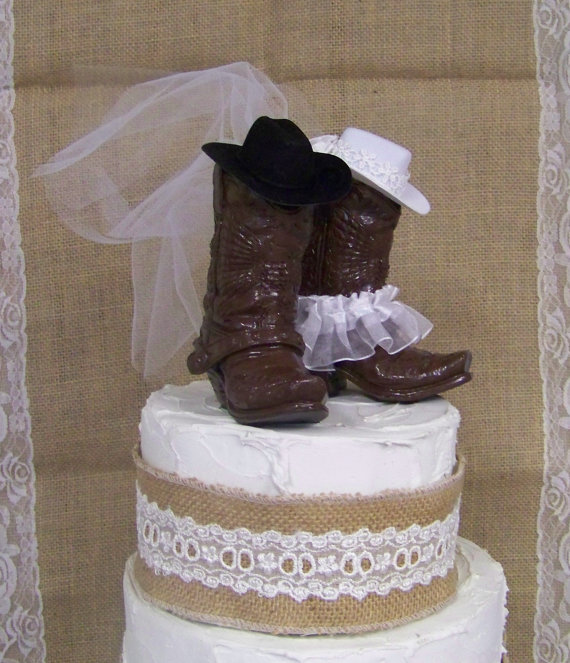 Western Cowboy Boots Wedding Cake Topper Western Cowboy Boots Wedding Cake Topper