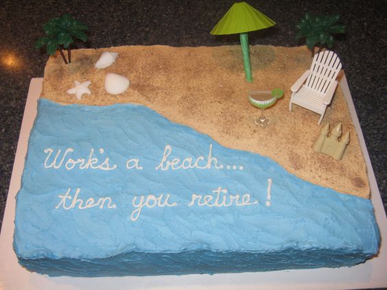 Beach Retirement Cake Ideas Beach Retirement Cake Ideas