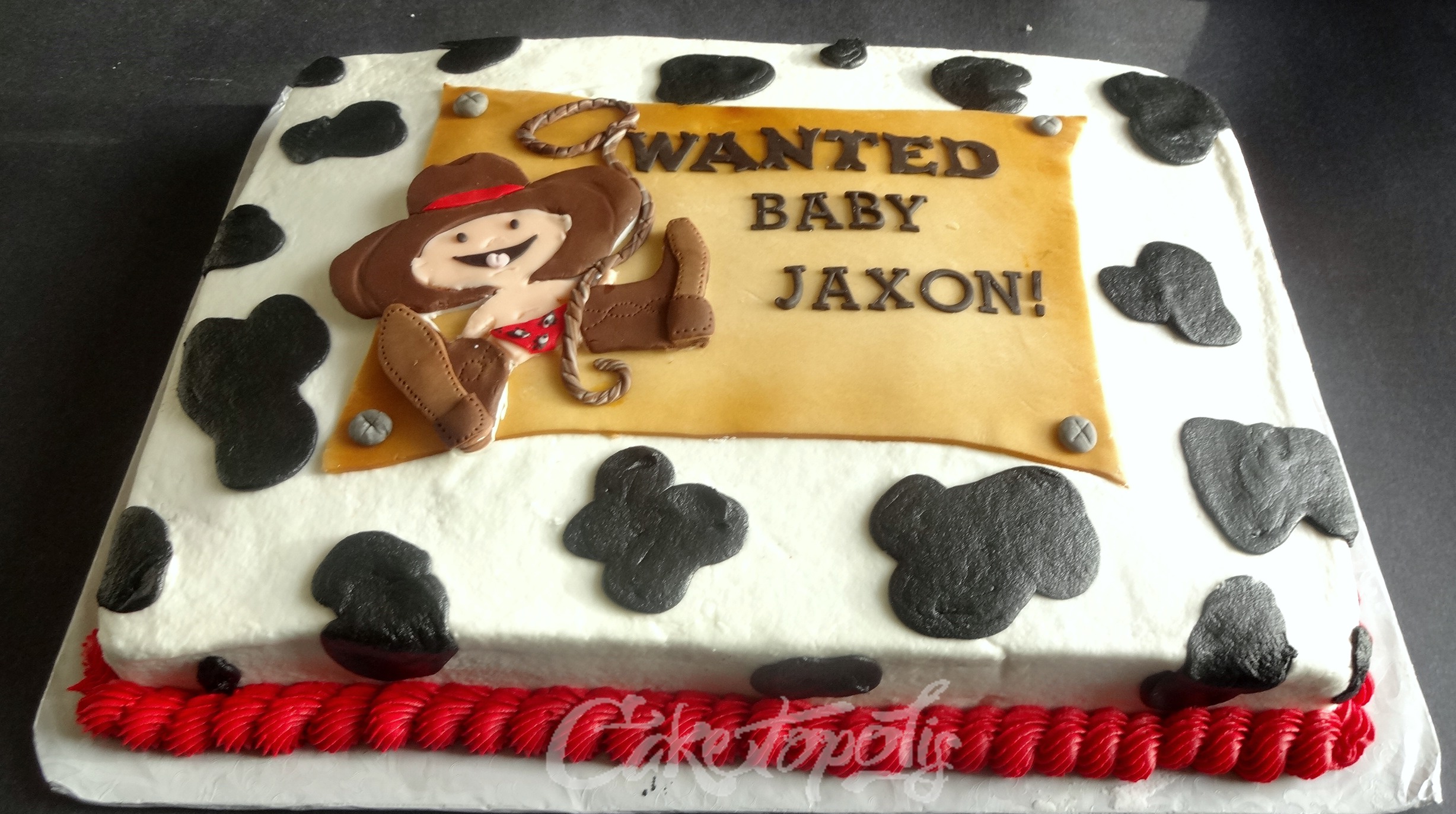 Cowboy Baby Shower Sheet Cake Cowboy Baby Shower Sheet Cake