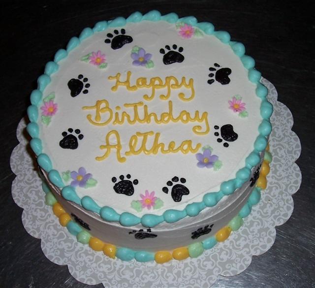 Dog Paw Print Birthday Cake Dog Paw Print Birthday Cake