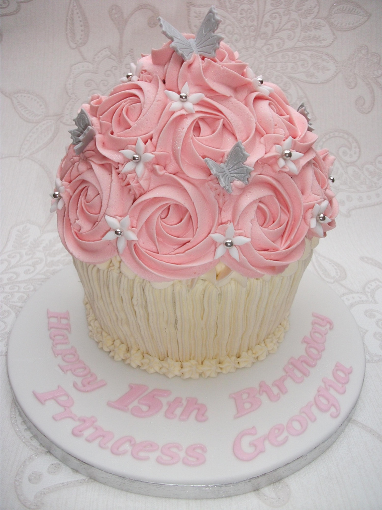 11 Giant Bakery Birthday Cakes For Girls Photo Giant Cupcake