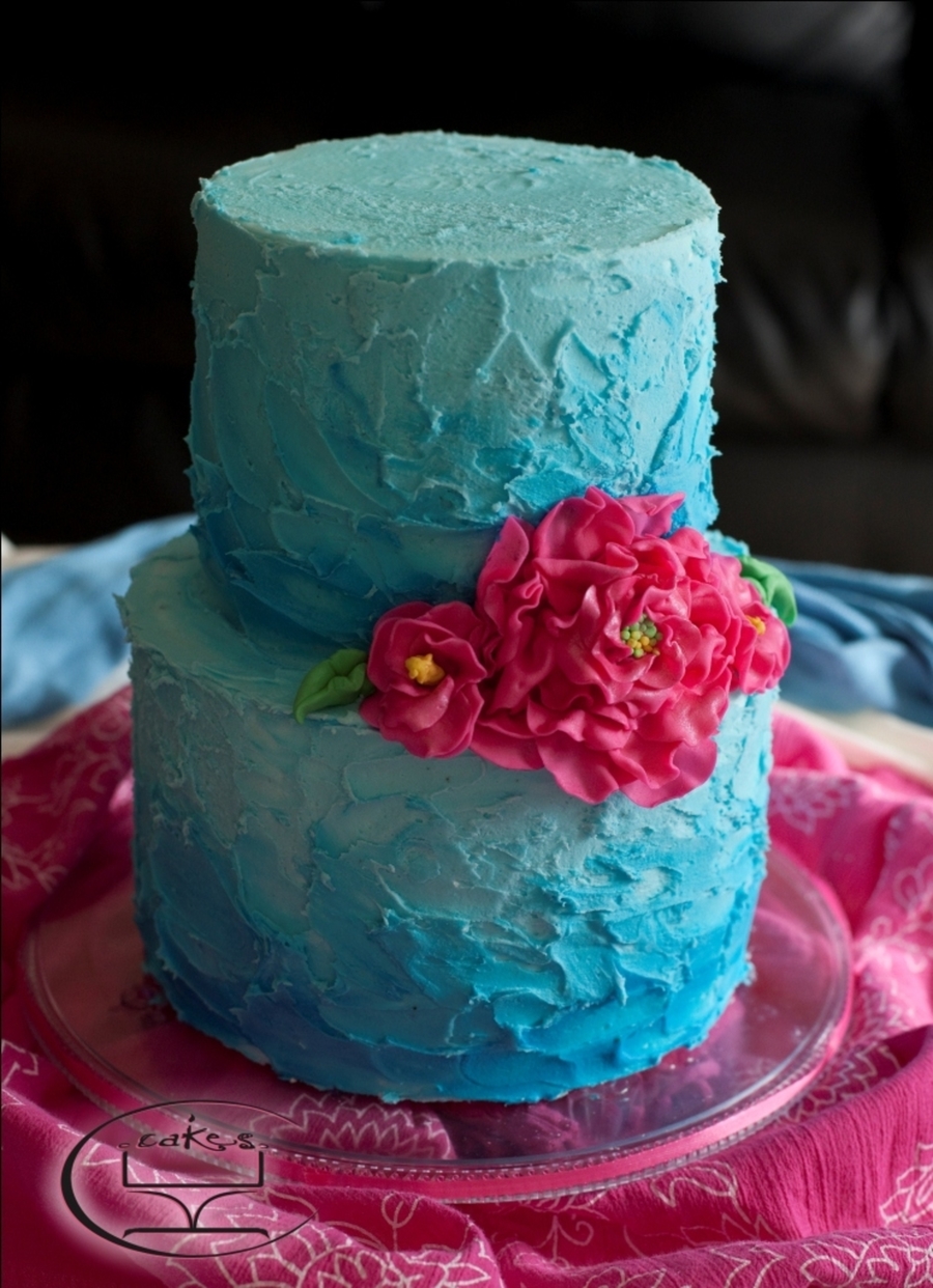 Pink and Turquoise Cake Pink and Turquoise Cake