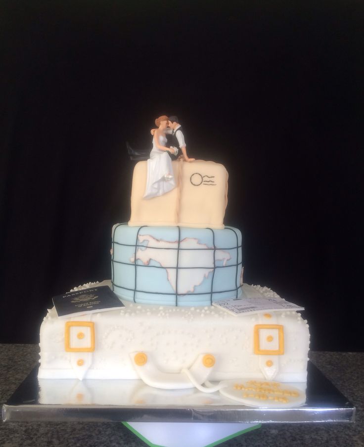 Travel Theme Bridal Shower Cake Travel Theme Bridal Shower Cake