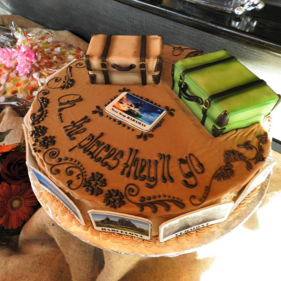 Travel Theme Bridal Shower Cake Travel Theme Bridal Shower Cake