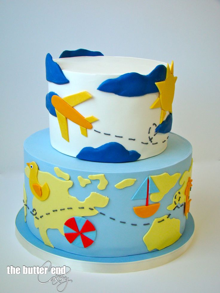 Travel Themed Baby Shower Cake Travel Themed Baby Shower Cake