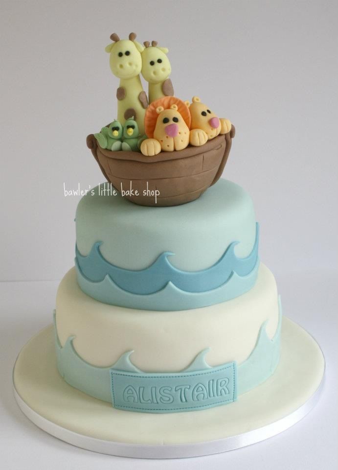 Noah's Ark Christening Cake