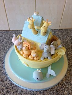 Noah's Ark Christening Cake