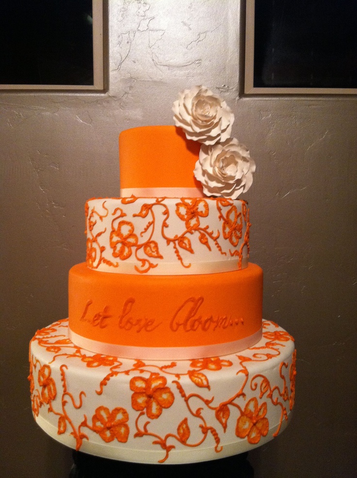 Orange Wedding Cake Orange Wedding Cake