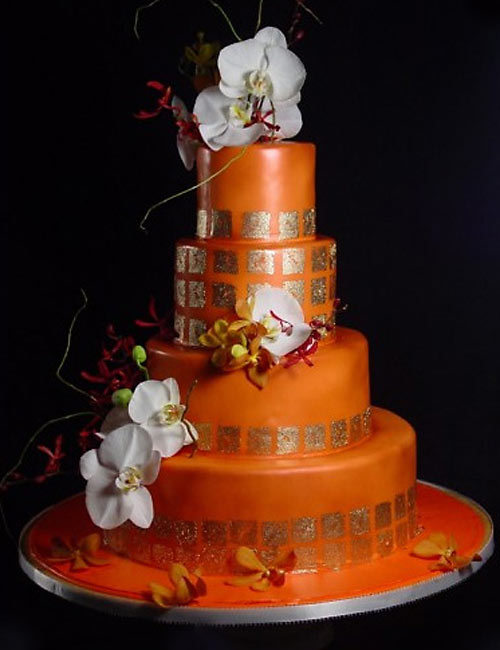 Orange Wedding Cake Orange Wedding Cake