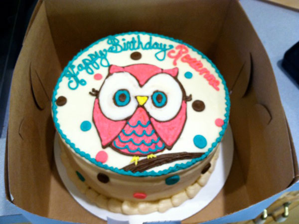 Owl Birthday Sheet Cake Owl Birthday Sheet Cake