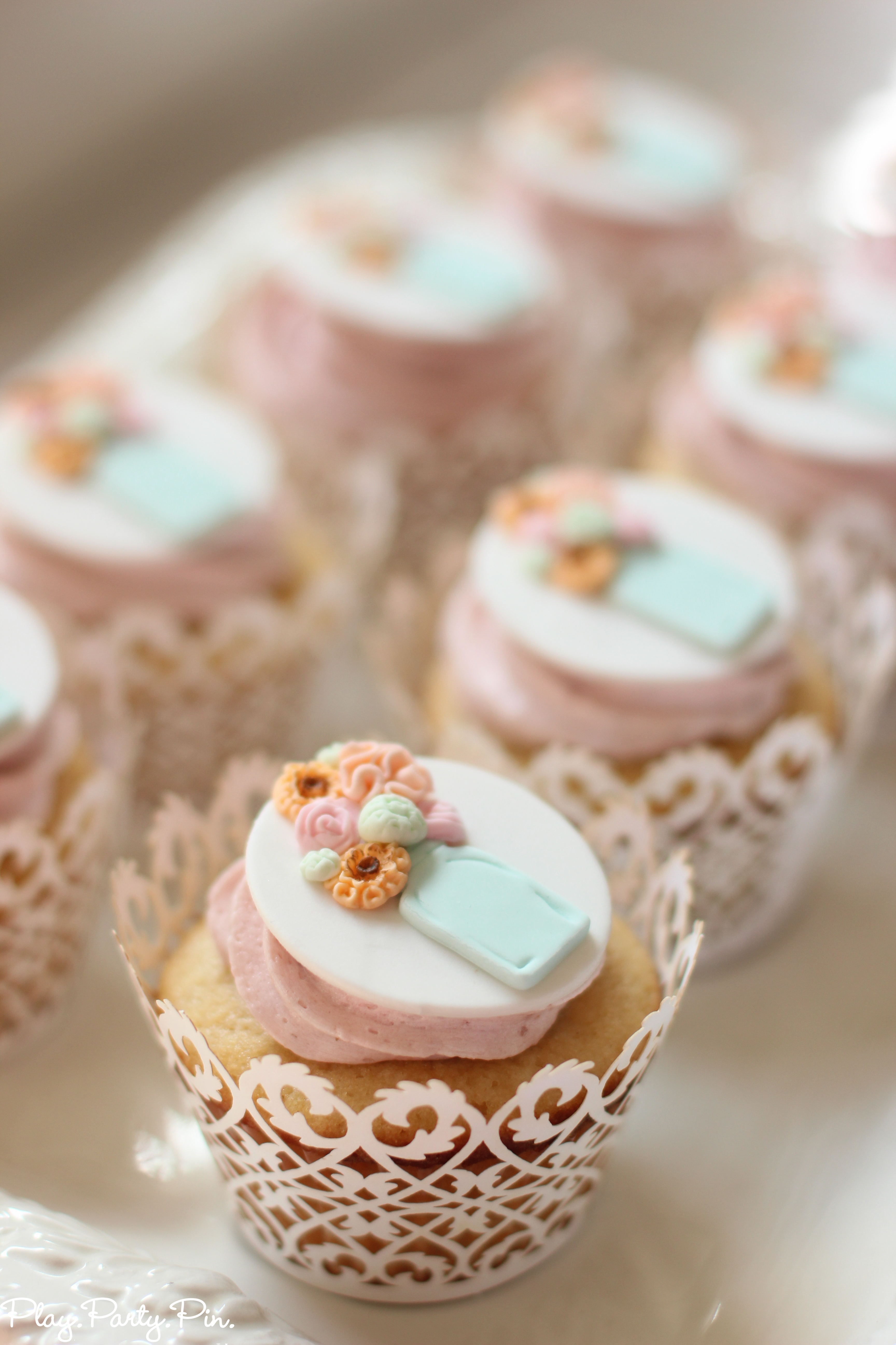 Pink Bridal Shower Cupcakes Pink Bridal Shower Cupcakes