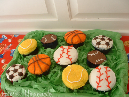 Sports Baby Shower Cupcake Cake