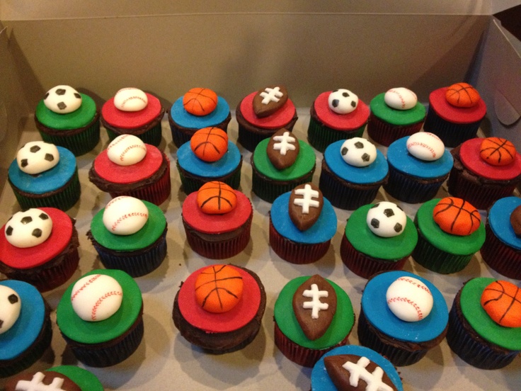 Sports Theme Cupcakes