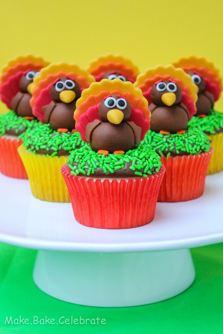 Thanksgiving Turkey Cupcake Toppers Thanksgiving Turkey Cupcake Toppers