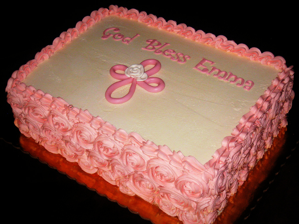 Buttercream Baptism Sheet Cake Buttercream Baptism Sheet Cake