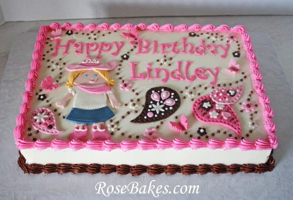 Cowgirl Birthday Sheet Cakes Cowgirl Birthday Sheet Cakes