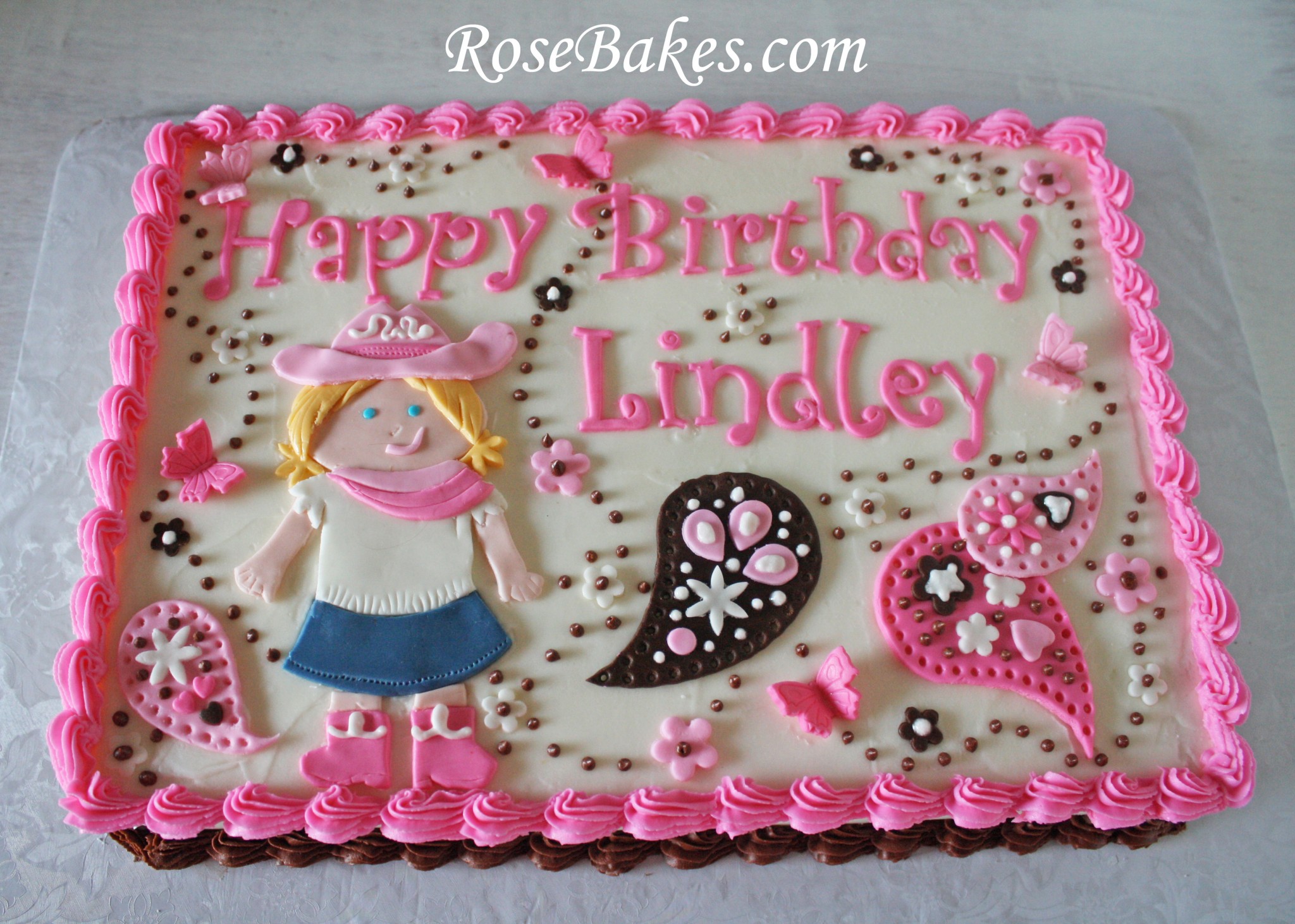 Cowgirl Birthday Sheet Cakes Cowgirl Birthday Sheet Cakes