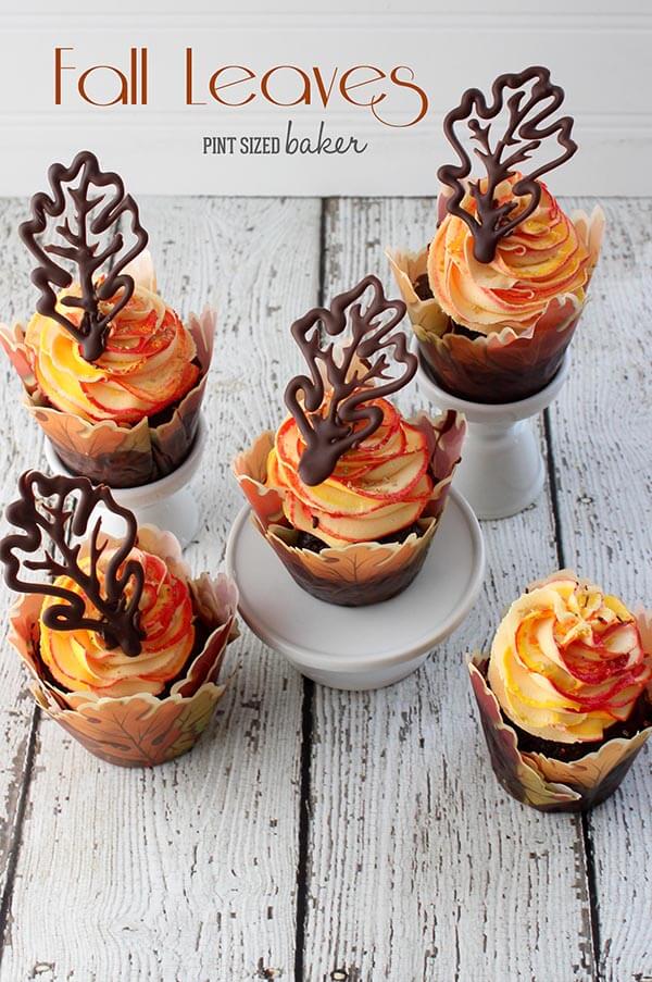 Fall Leaves Cupcake Fall Leaves Cupcake