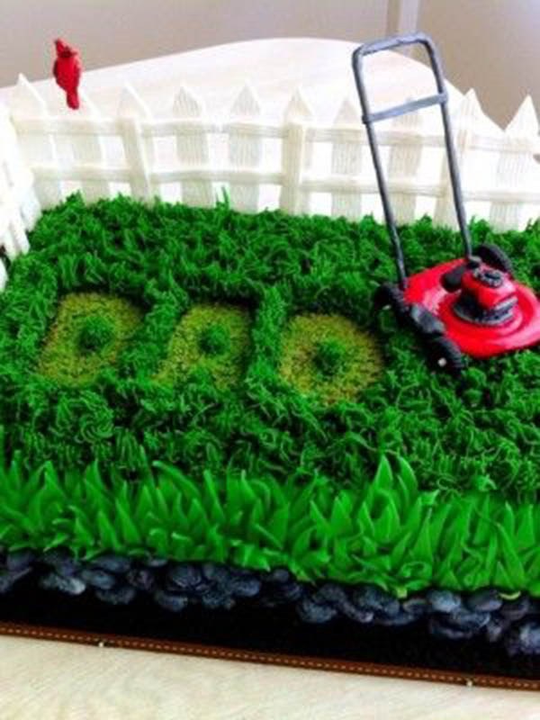 Father's Day Cakes with Lawn Mower