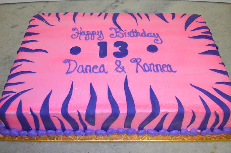 Purple and Zebra Sheet Cake Purple and Zebra Sheet Cake