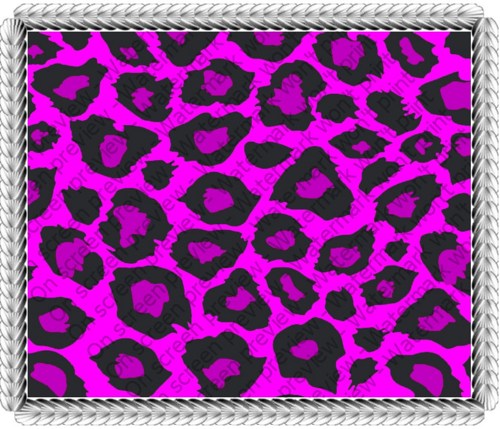 Purple Cheetah Print Birthday Sheet Cake Purple Cheetah Print Birthday Sheet Cake