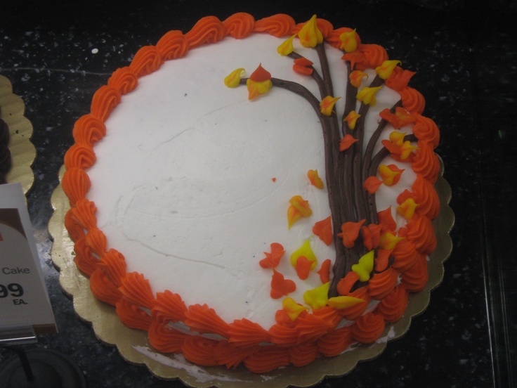 9 One Layer Cakes With Leaves Photo Single Layer Simple Cake