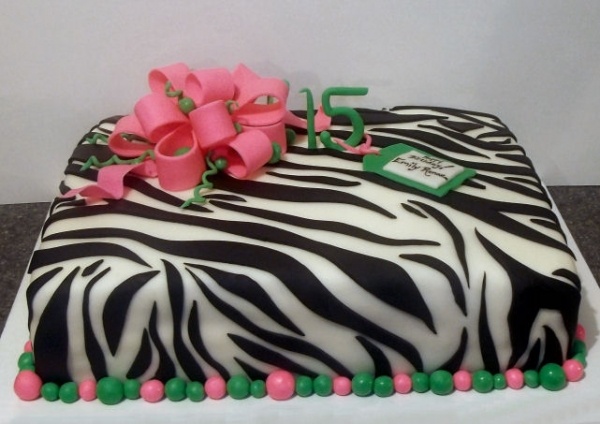 Zebra Print Sheet Cake Zebra Print Sheet Cake