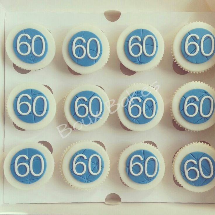 60th Birthday Cupcakes