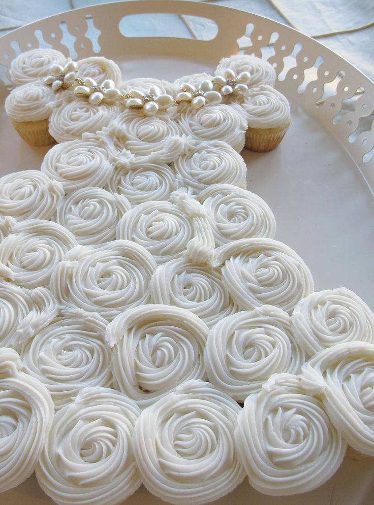 Bridal Shower Wedding Dress Cupcake Cake Bridal Shower Wedding Dress Cupcake Cake