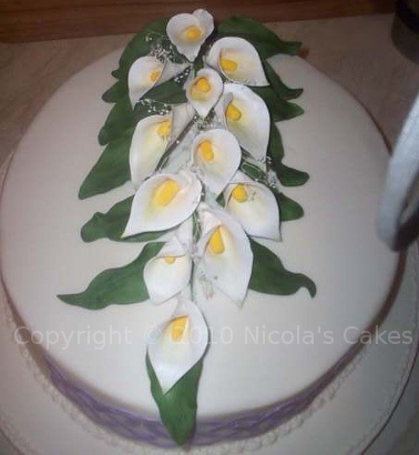 Wedding Cake with Calla Lilies Wedding Cake with Calla Lilies