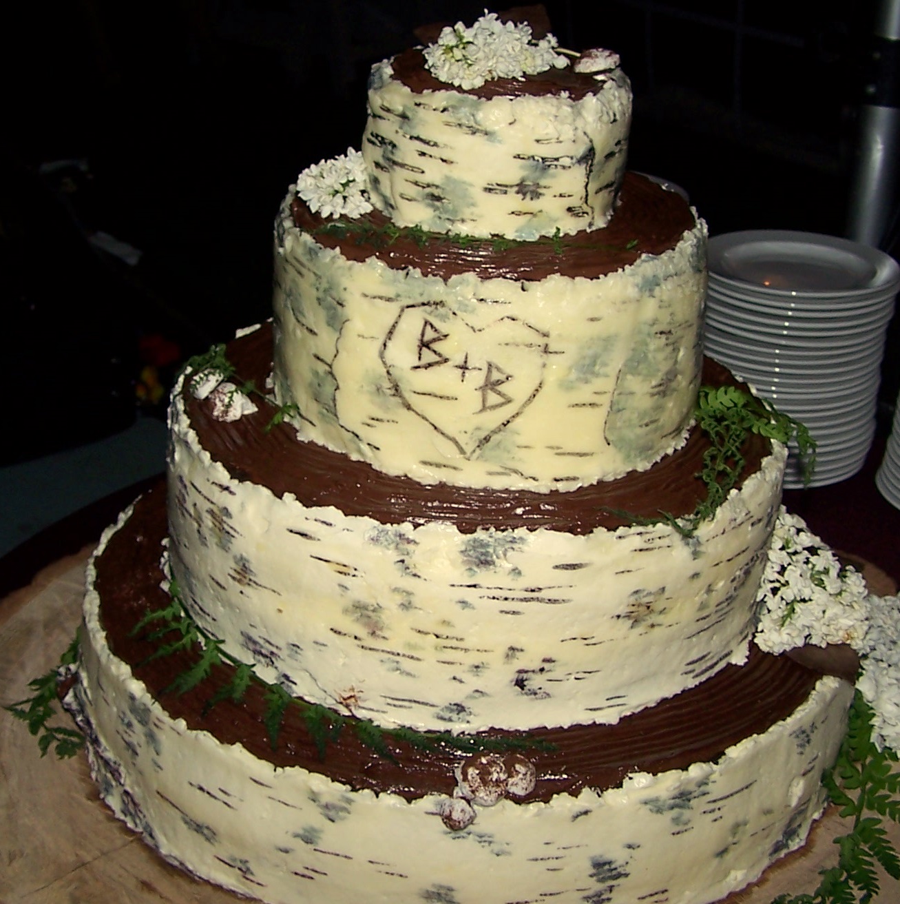 6 Bark Decorations For Cakes Photo Tree Wedding Cake Birch Birch Tree Bark Wedding Cake