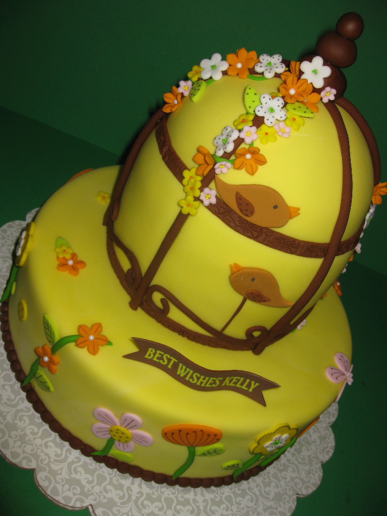 Bridal Shower Cake with Wild Flowers Bridal Shower Cake with Wild Flowers