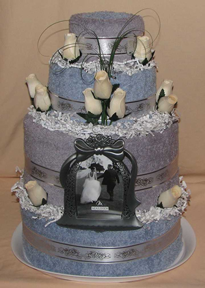 Bridal Shower Towel Wedding Cake