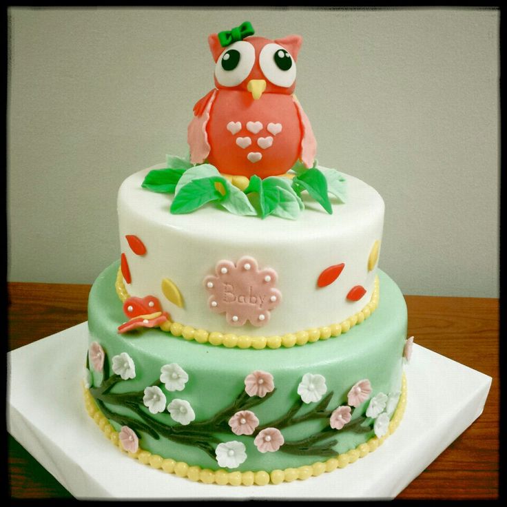 Chevron Owl Baby Shower Cake Chevron Owl Baby Shower Cake