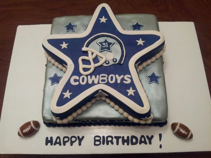 Dallas Cowboys Happy Birthday Cake