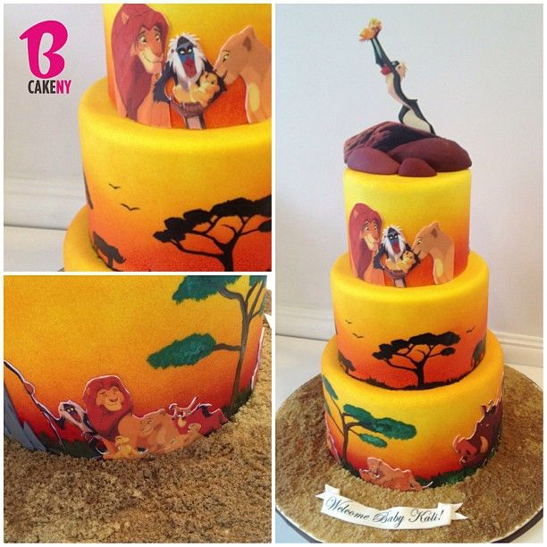 5 Broadway Baby Shower Cakes Photo Lion King Cake Lion King Baby Shower Cake Ideas