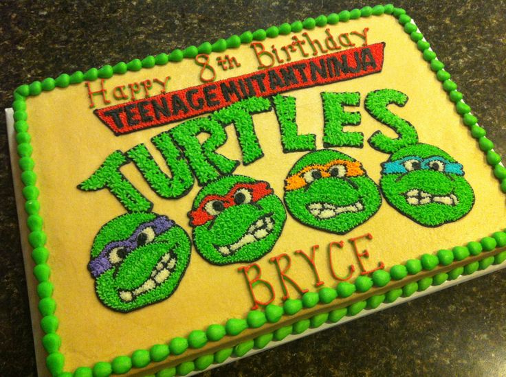 Ninja Turtle Birthday Cake Ninja Turtle Birthday Cake