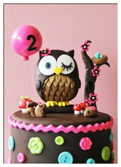 Owl Birthday Cake Owl Birthday Cake